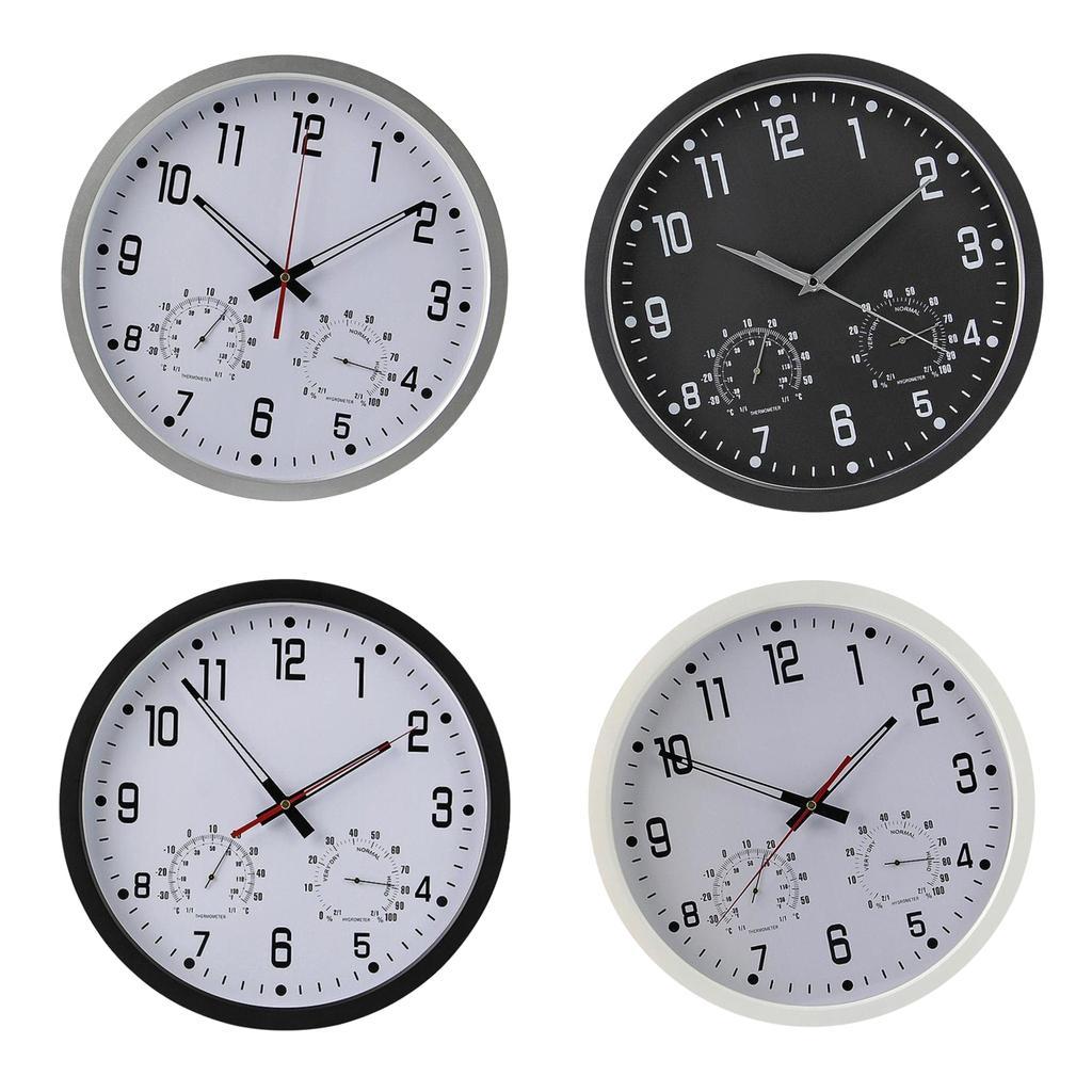 Creative Temperature Humidity Clock Wall Mounted Clock for Home Ornament