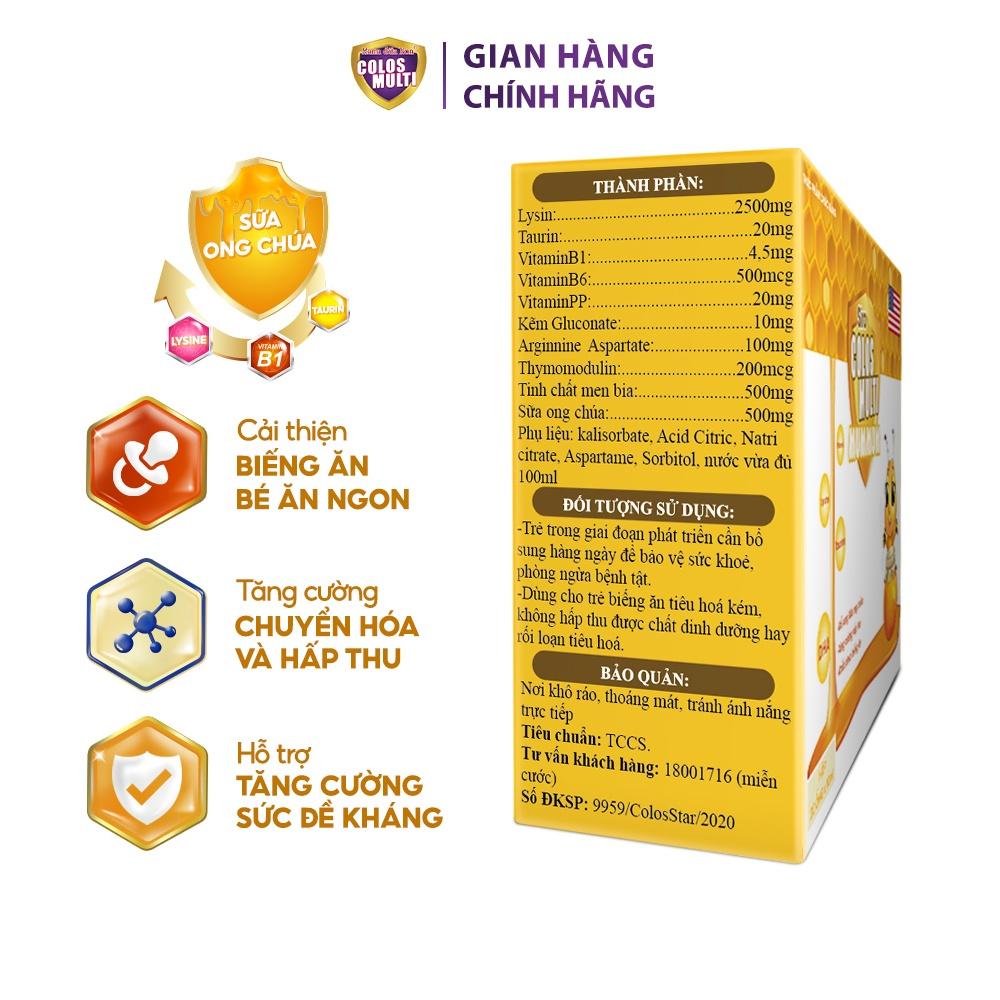 Siro Colosmulti MumMum hỗ trợ giúp trẻ ăn ngoan, tăng cường hấp thu hộp 20 ống x 10ml