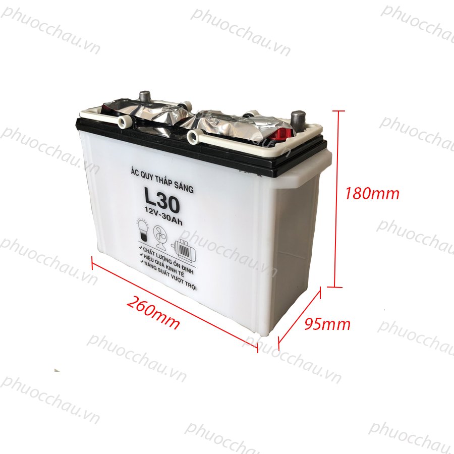 Bình Ắc Quy Nước 12V-30Ah, Ắc Quy Ô Tô GS L30