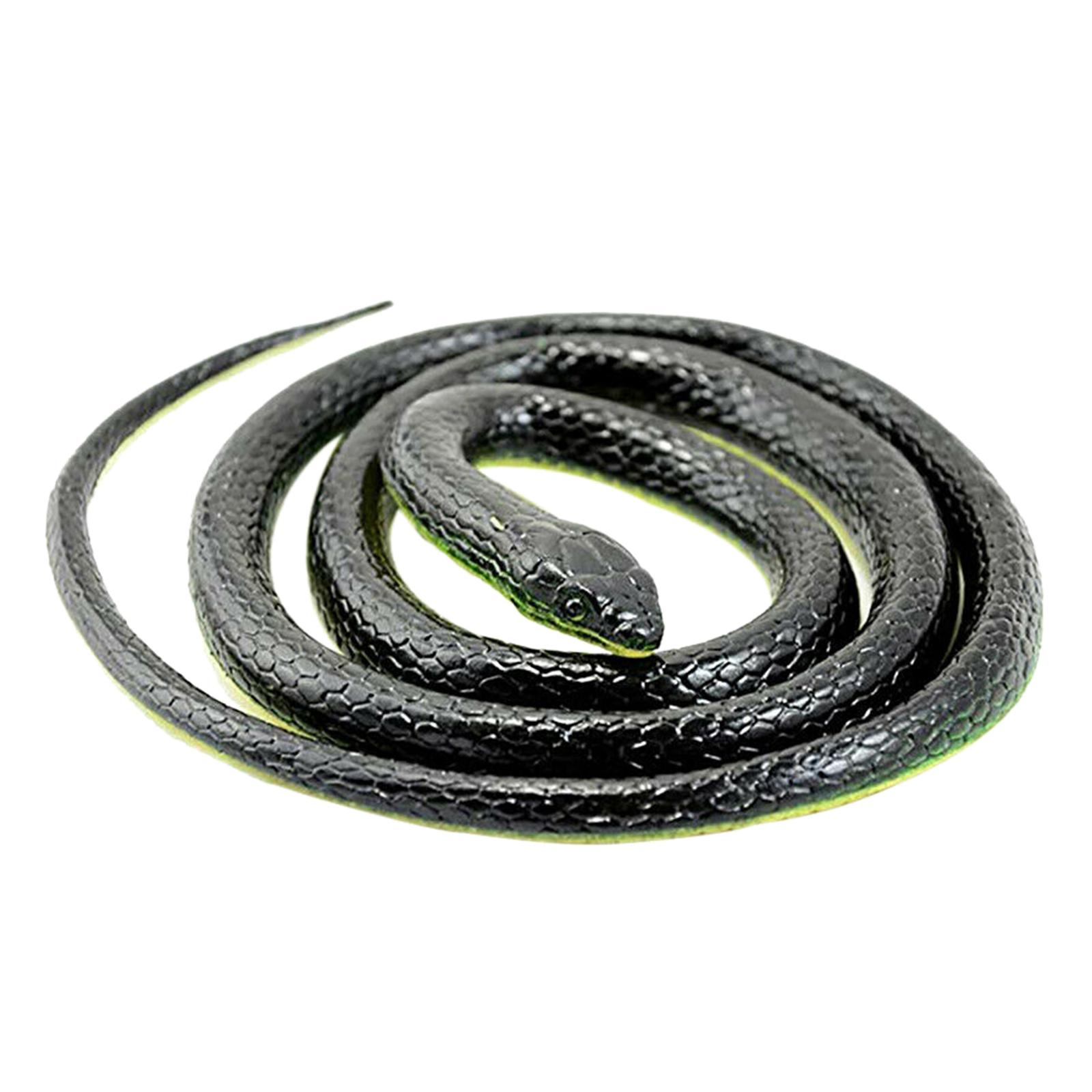 120cm Realistic Fake Simulation Rubber Snake Toys Garden Props 2Pcs