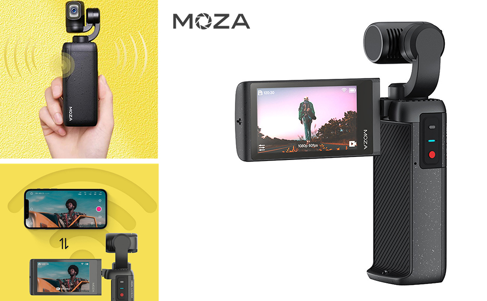 Máy Quay Phim Cầm Tay Moza Moin Camera, Độ Phân Giải Video 4K 60 Frame Ful HD 200 Frame, Pin Lithium 930Mah - Hàng Chính Hãng