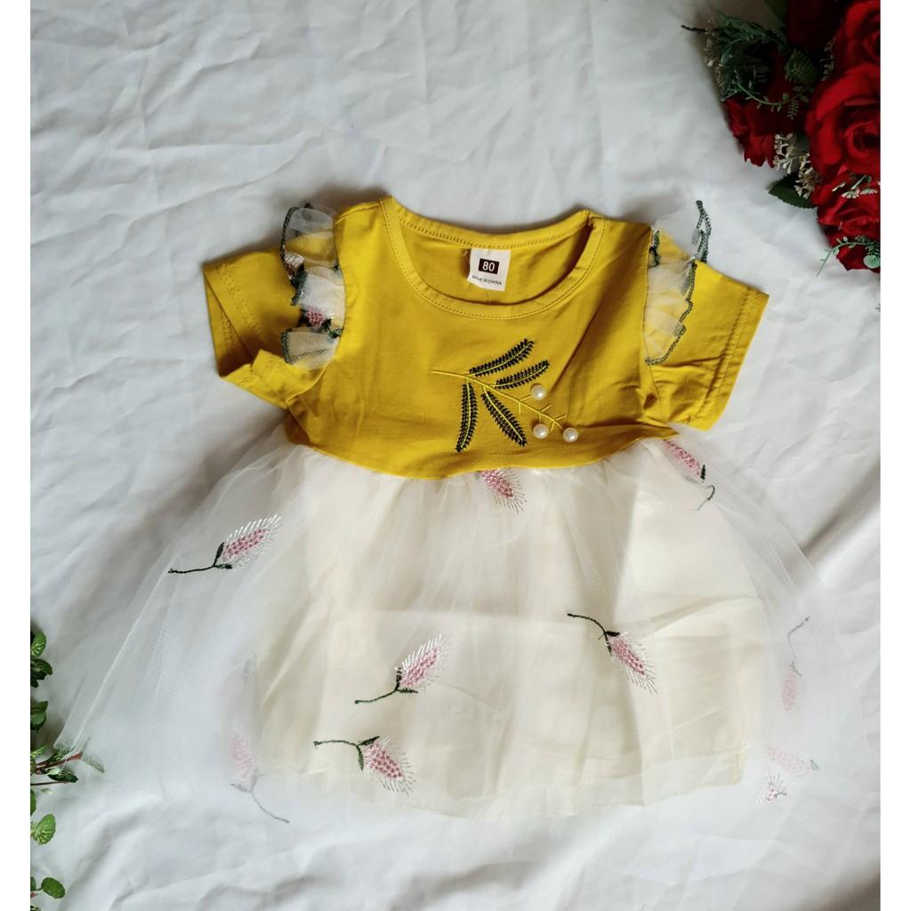 ĐẦM CÔNG CHÚA CHO BÉ GÁI TỪ 5-12KG HÀNG LỤA CAO CẤP