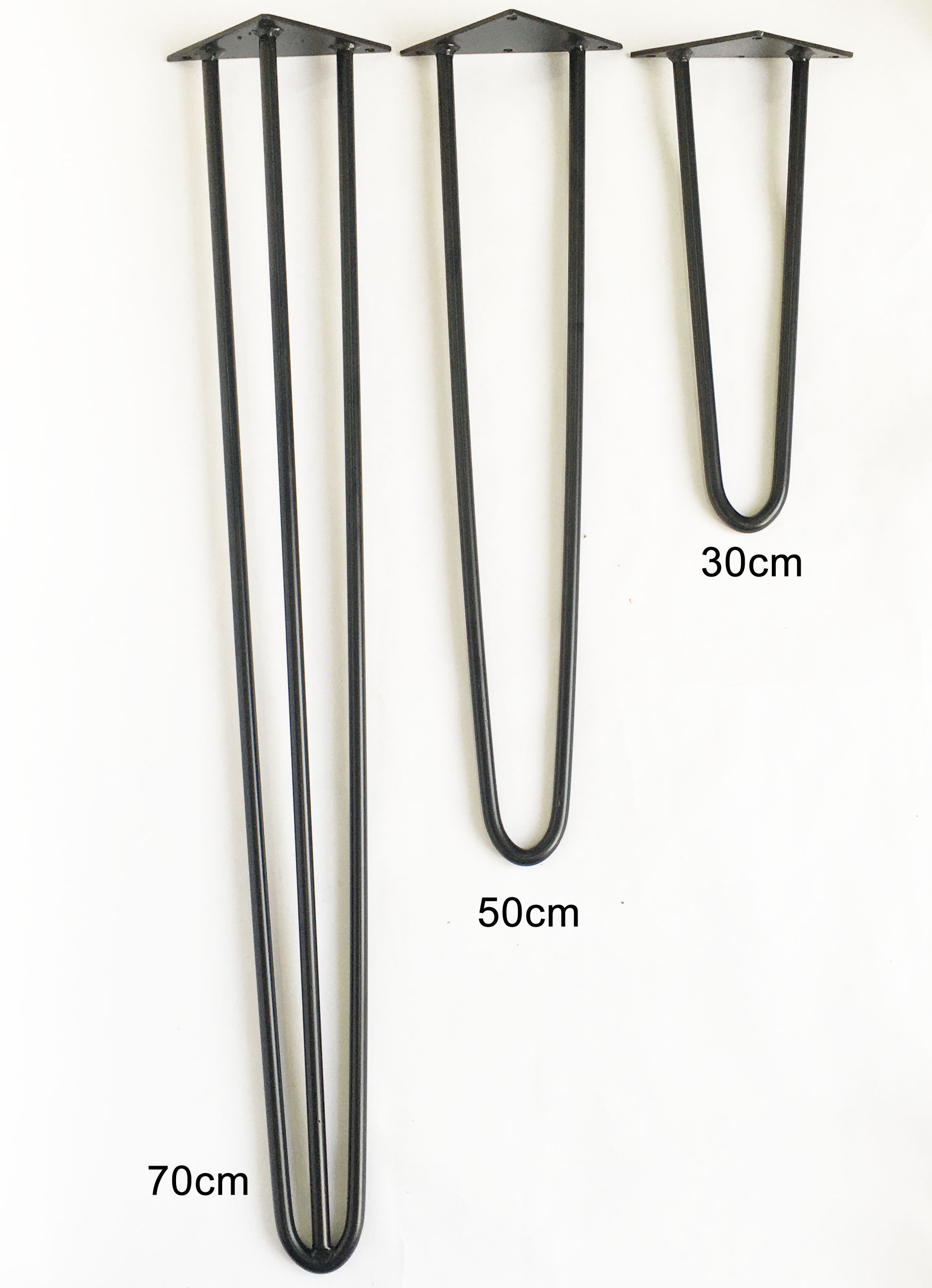 Chân bàn Hairpin Cao 50cm - chân sắt phủ Sơn tĩnh điện cao cấp, nan sắt đặc phi 10mm