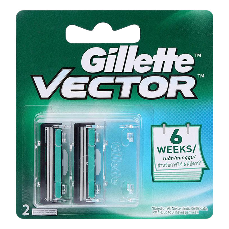 Lưỡi Dao Cạo Gillette Vector Plus Cart (Vỉ 2 Cái) - [8888826016182]