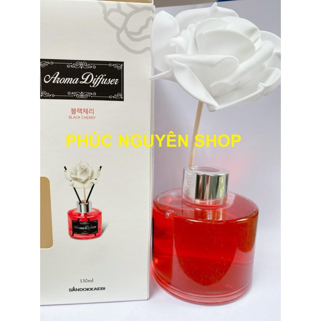 Tinh dầu thơm phòng khử mùi Aroma Diffuser 130ml Hàn Quốc cao cấp (Hương Black Cherry)