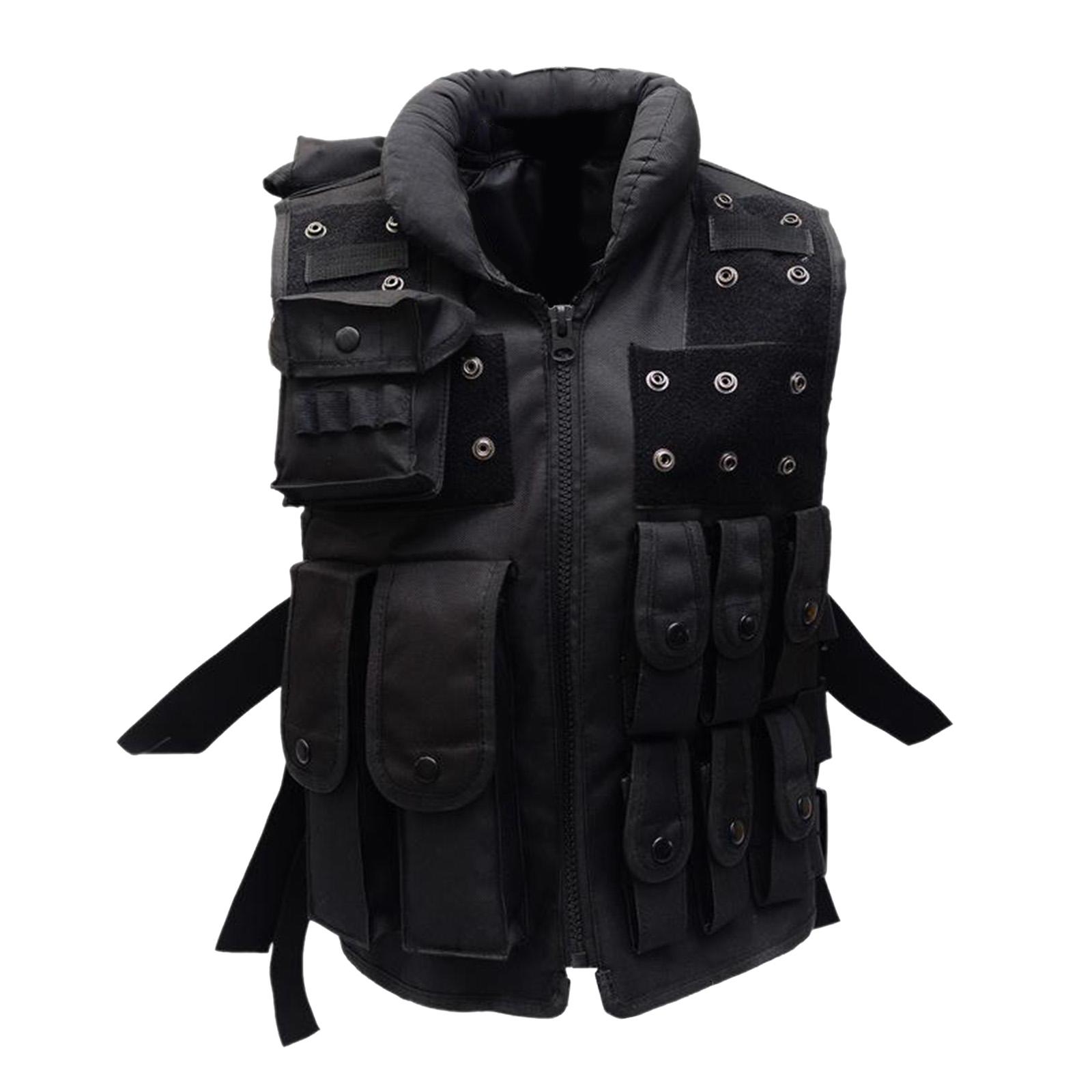 Military Tactical Vest Molle Airsoft Combat Assault Gear Plate Carrier Black