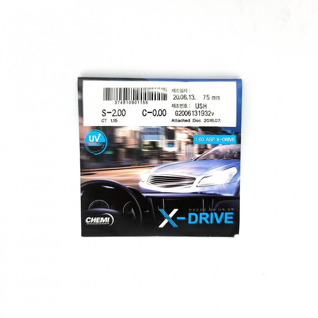 Tròng kính lái xe CHEMI 1.60 ASP X-DRIVE chính hãng Hàn Quốc