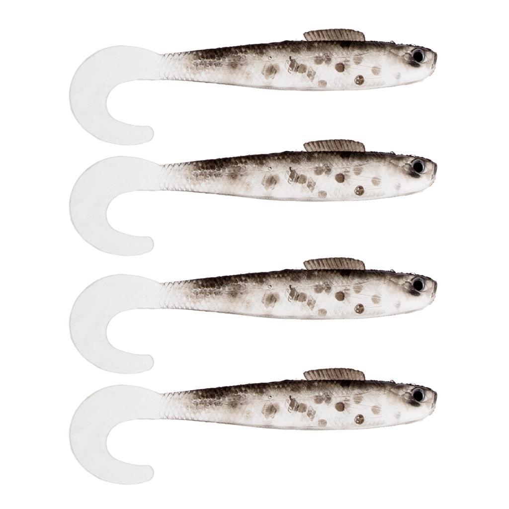 4pcs Soft Fishing Lure Baits Fishing Lure High Realistic Swimbaits