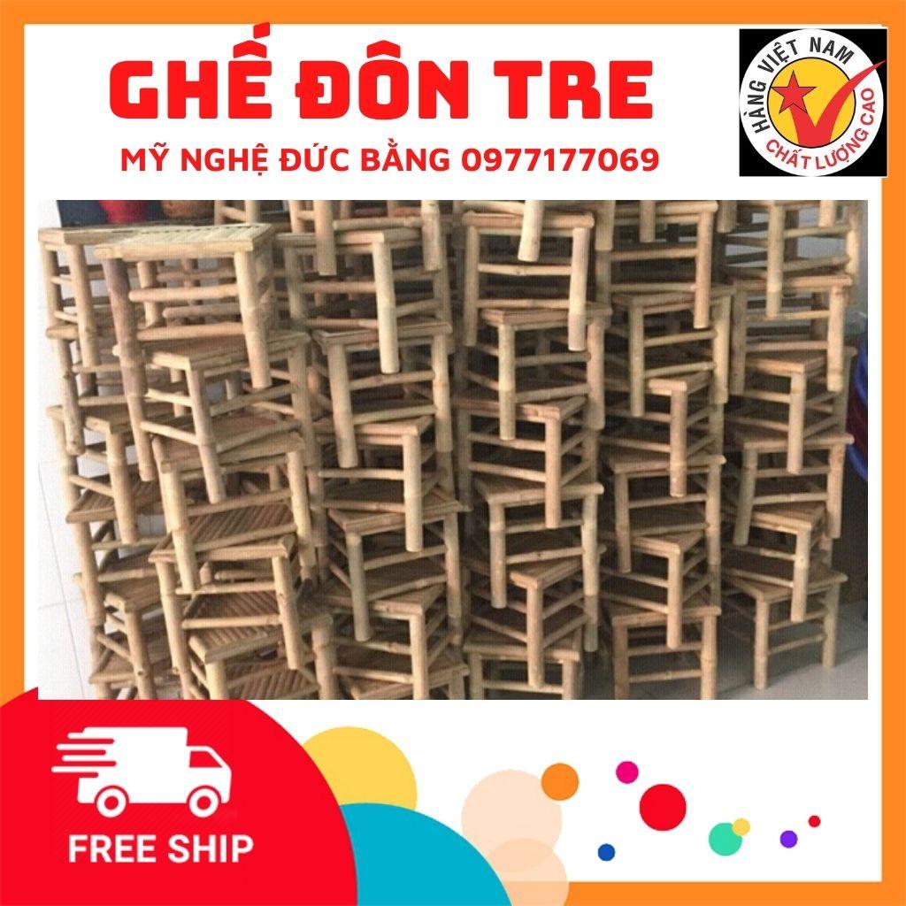 Ghế đôn tre cho gia đình cho quán  ốc bún đậu mắm tôm mộc