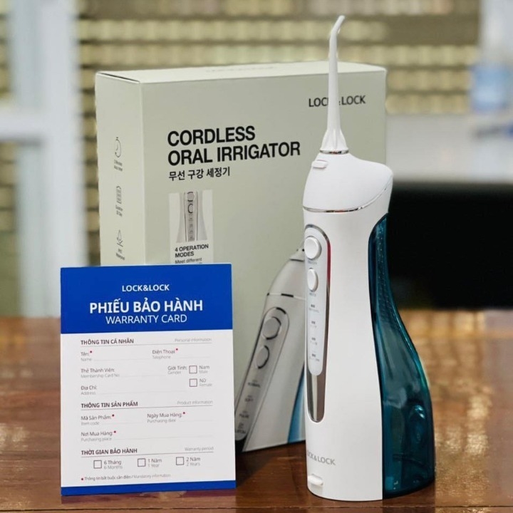 Hình ảnh Máy Tăm Nước Không Dây LocknLock Cordless Oral Irrigator ENR156BLU - Màu Xanh Da Trời