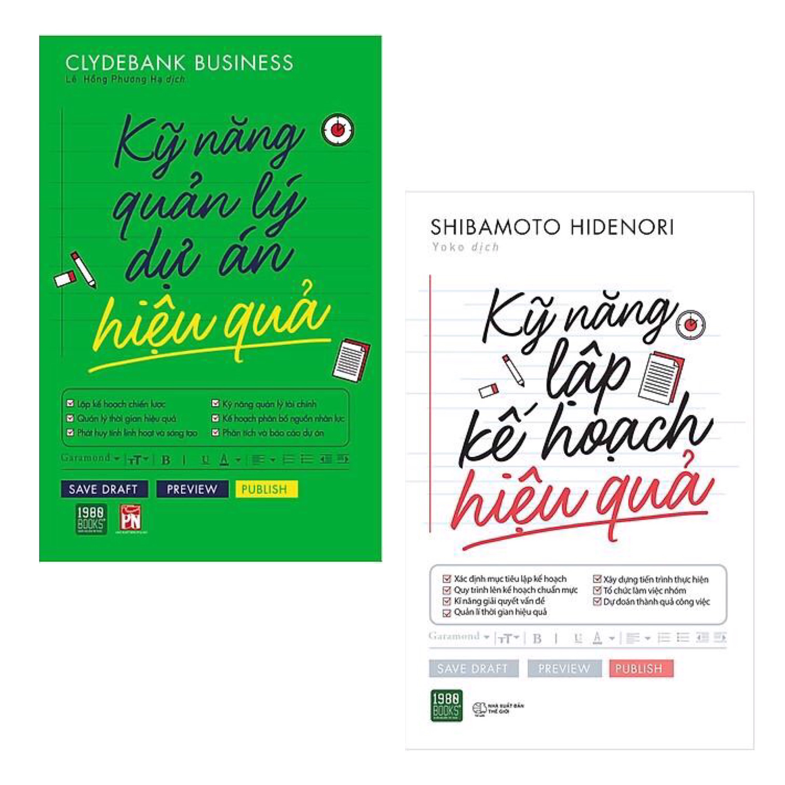 Combo Nâng Cao Kết Quả Công Việc: Kỹ Năng Quản Lý Dự Án Hiệu Quả + Kỹ Năng Lập Kế Hoạch Hiệu Quả