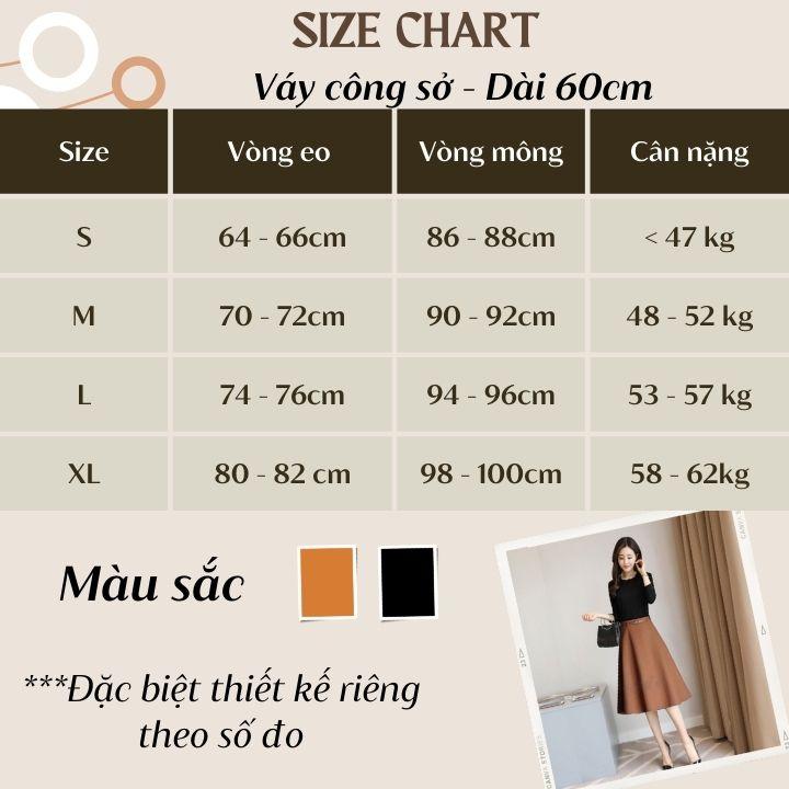 Váy Công Sở Chân Váy Xòe Dáng Dài Cạp Cao Hàng Thiết Kế Thanh Lịch Sang Trọng Chất Vải Co Giãn Tốt, Mịn, Đẹp CV034A