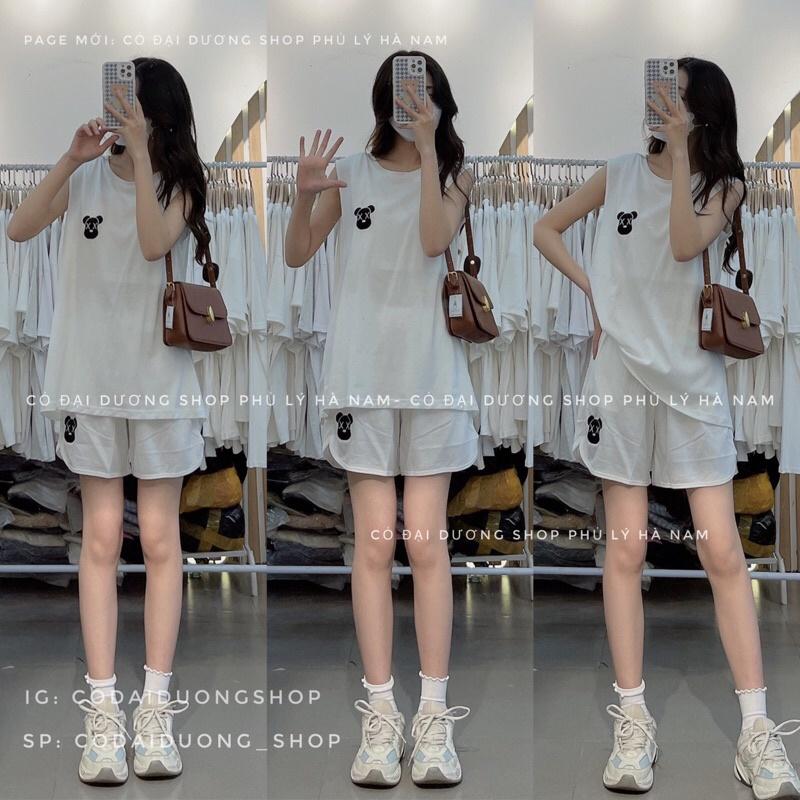 Bộ tanktop gấu mắt X