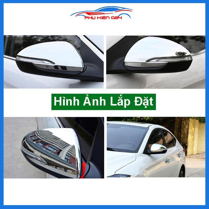 Ốp gương Elantra 2018-2019-2020-2021 mạ crom bảo vệ chống trầy trang trí làm đẹp xe