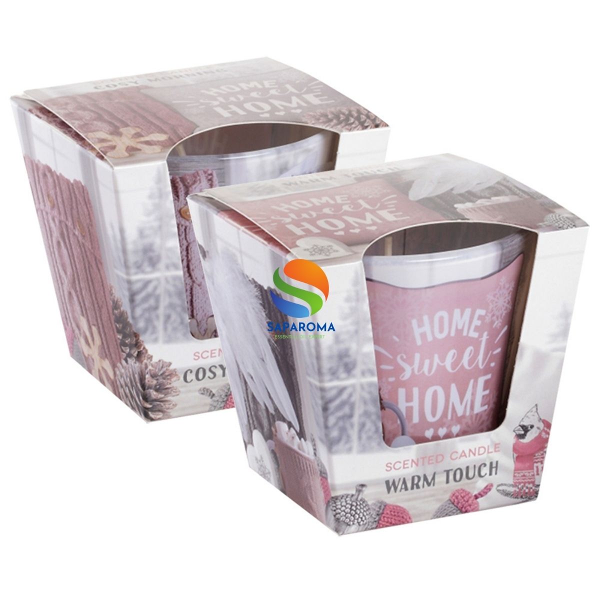 Combo 2 ly nến thơm tinh dầu Bartek Home Sweet Home 115g - hương thông, len, nến trang trí, thơm phòng, thư giãn, hỗ trợ khử mùi