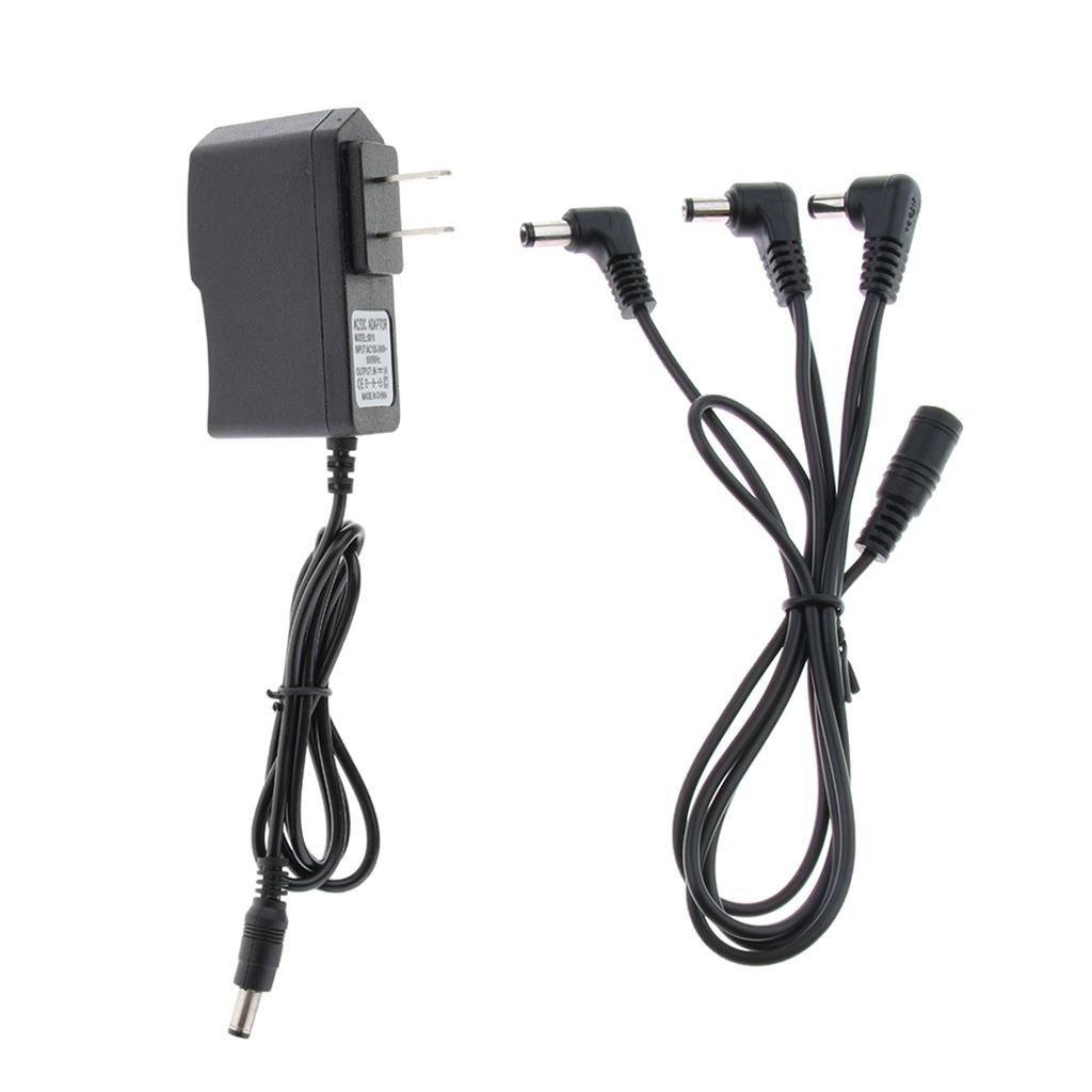 US Standard Guitar Effector Power Supply Adapter Charger Cable Parts