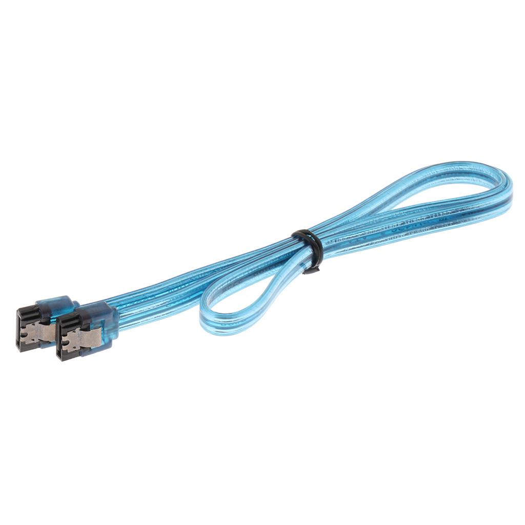 Ultra Slim SATA 3 SATA III Data Cable 7Pin for HDD SSD Straight to Right-angle Cord Lead with Locking - 610MM