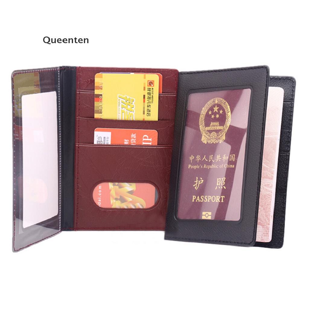 Queenten Russia Passport Cover Clear Card ID Holder Case for Travelling passport bags QT