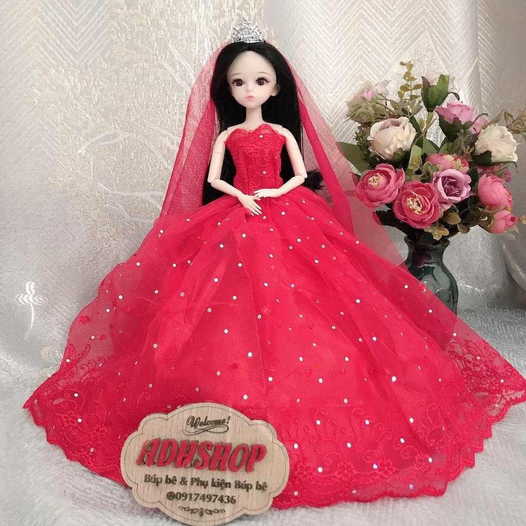 Váy cưới ren lưới cho búp bê cô dâu 30cm ms9-11 Sunnydoll