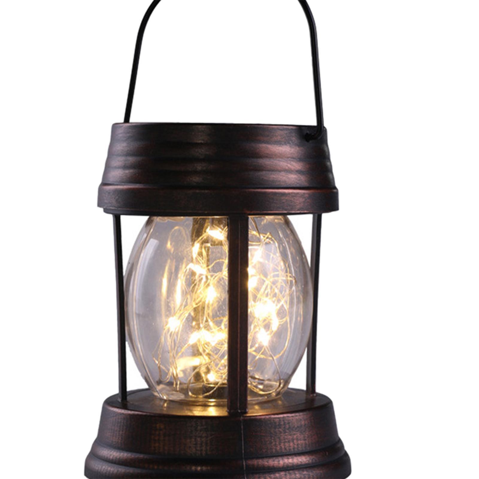 Solar Lantern Lamp IP64 Waterproof Portable Light for Yard Pathway