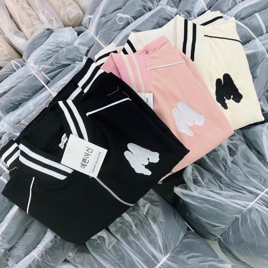 Áo khoác da lộn da lộn chữ M 2 lớp crotop cute hàng rất đẹp-A977 - ĐEN