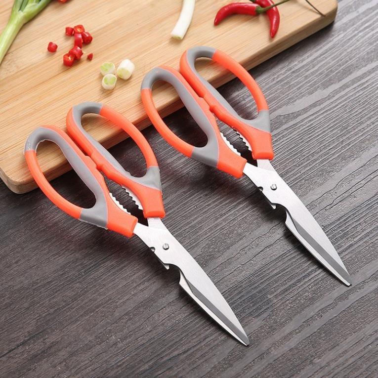 Kéo bếp đa năng inox mũi dài đầu khui bia và kẹp càng cua cao cấp mẫu mới