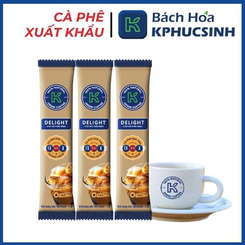 Cà phê hòa tan 3 in 1 K-Delight thùng 7650g thương hiệu K-Coffee (17g x 450 gói)