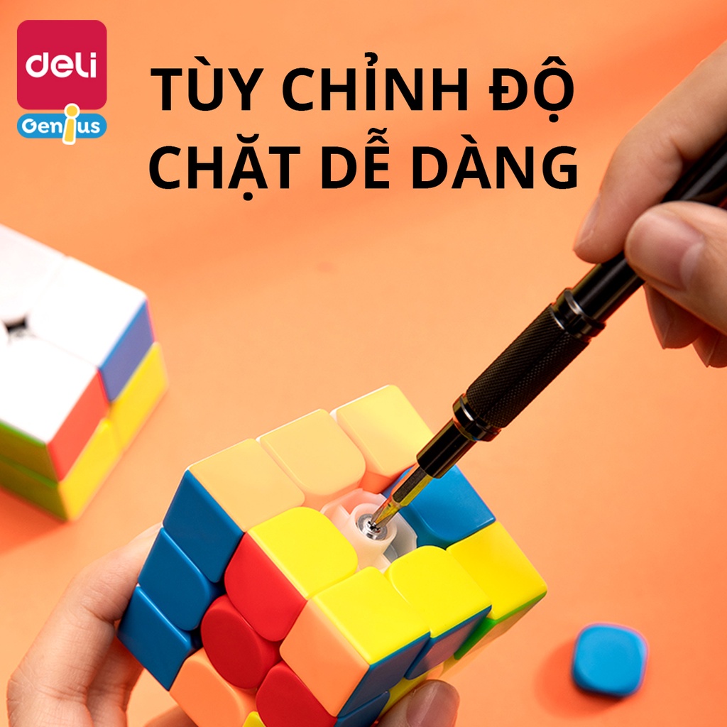 Đồ Chơi Trí Tuệ Rubik Cube 2x2, 3x3, 4x4, Pyraminx Rubik Rắn Biến Thể Nhiều Độ Dài Deli - Đa Dạng Siêu Mượt Và Tốc Độ - 74503 / 74507 / 74508 / 74509 / 74512 / 74521 / 74522