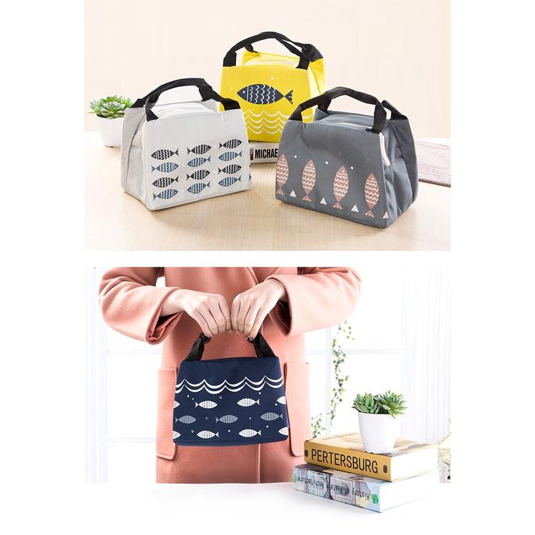 TÚI ĐỰNG CƠM GIỮ NHIỆT HÌNH CÁ ĐA NĂNG 2 LỚP XINH XẮN - TÚI CÁCH NHIỆT CHỐNG THẤM GIỮ NHIỆT NÓNG LẠNH CỰC TỐT