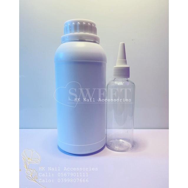 Chai nhựa 100ml, 500ml chuyên đựng hoá chất, Liquid Nail