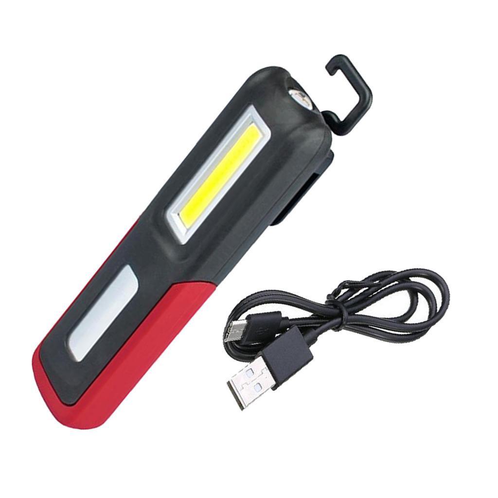 Magnetic COB LED Bright Pocket Pen Torch Inspection Work Light Lamp