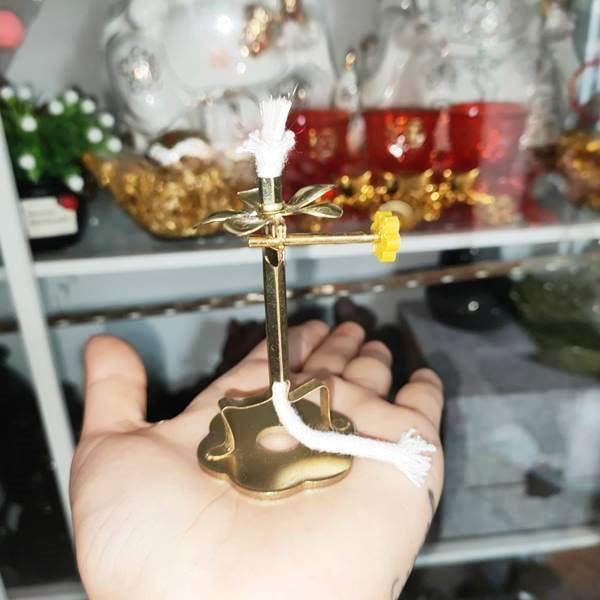 Chân đế kèm bấc thủy tinh Hoa sen