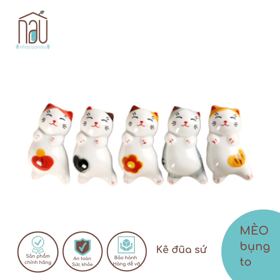 Set Kê đũa sứ hình Shiba inu, mèo, chó, mèo hoa quả dùng làm trang trí bàn ăn, làm việc, quà sinh nhật, tặng người yêu Chó