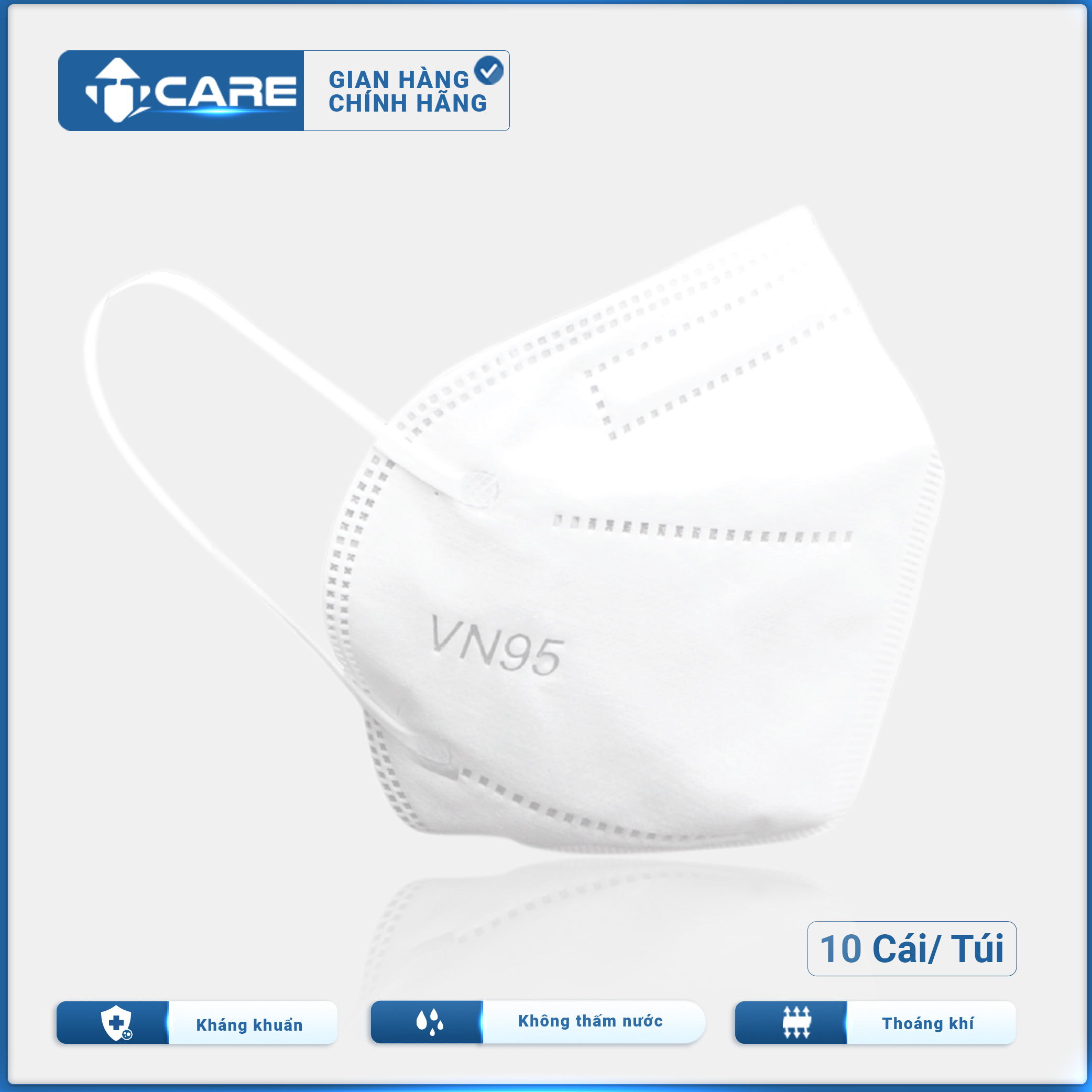 Hộp Khẩu Trang Y Tế 4 Lớp Siêu Kháng Khuẩn TT CARE VN95 Sử Dụng Chất Liệu Cao Cấp Bảo Vệ Hoàn Hảo Cho Sức Khỏe