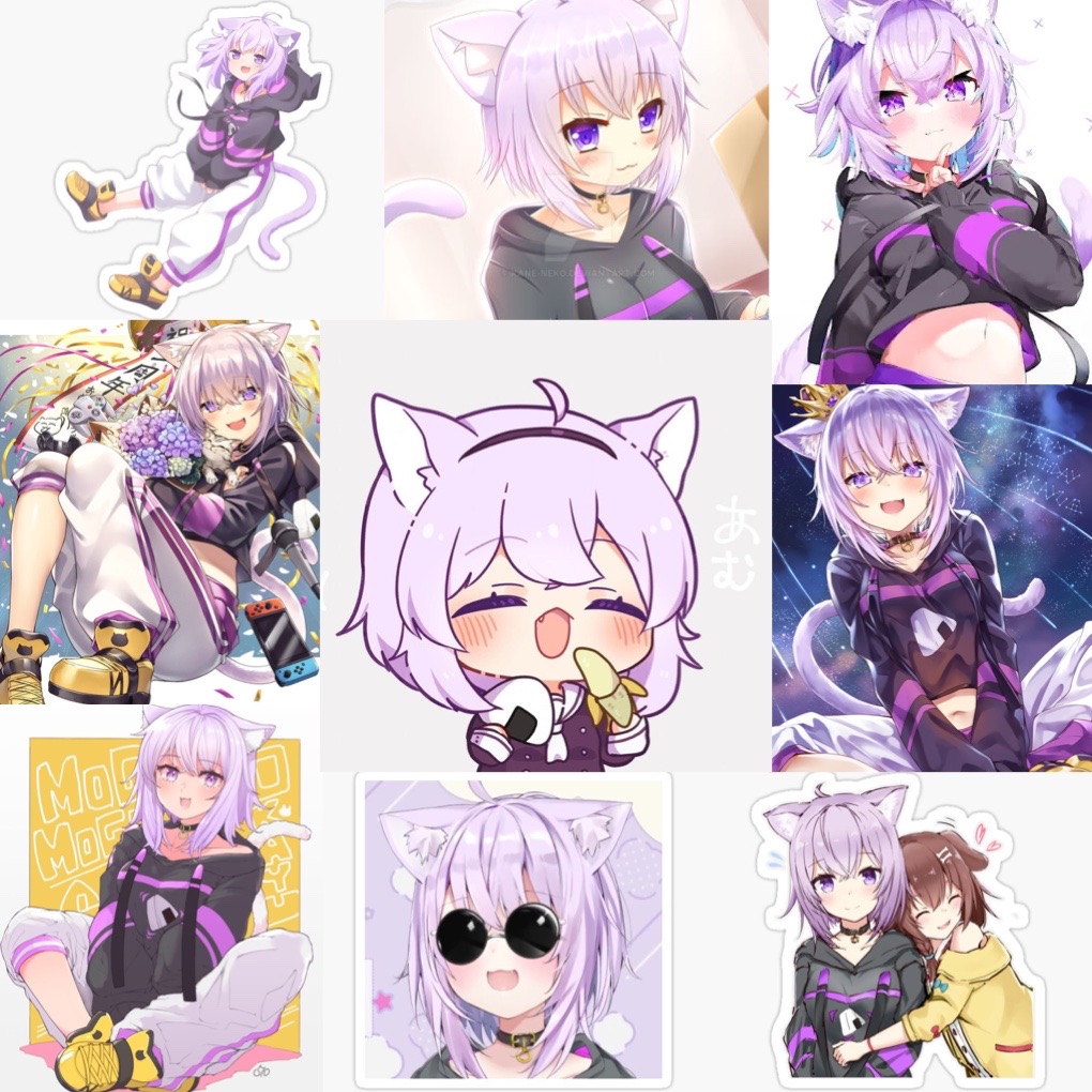 Sticker dán okayu Hololive 30-60 hình ép lụa khác nhau/ hình dán Hololive okayu
