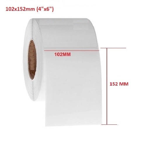 Decal giấy in mã vạch A6 102x152mm 50m