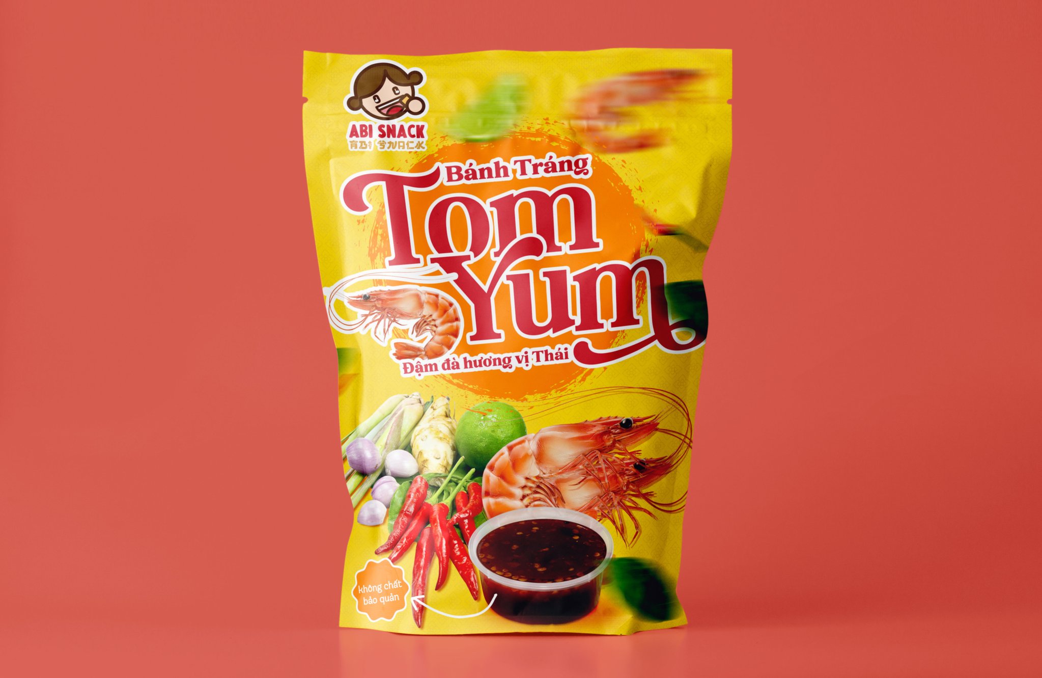 Bánh Tráng Sốt Tomyum Đậm Đà Hương Vị Thái ABI SNACK