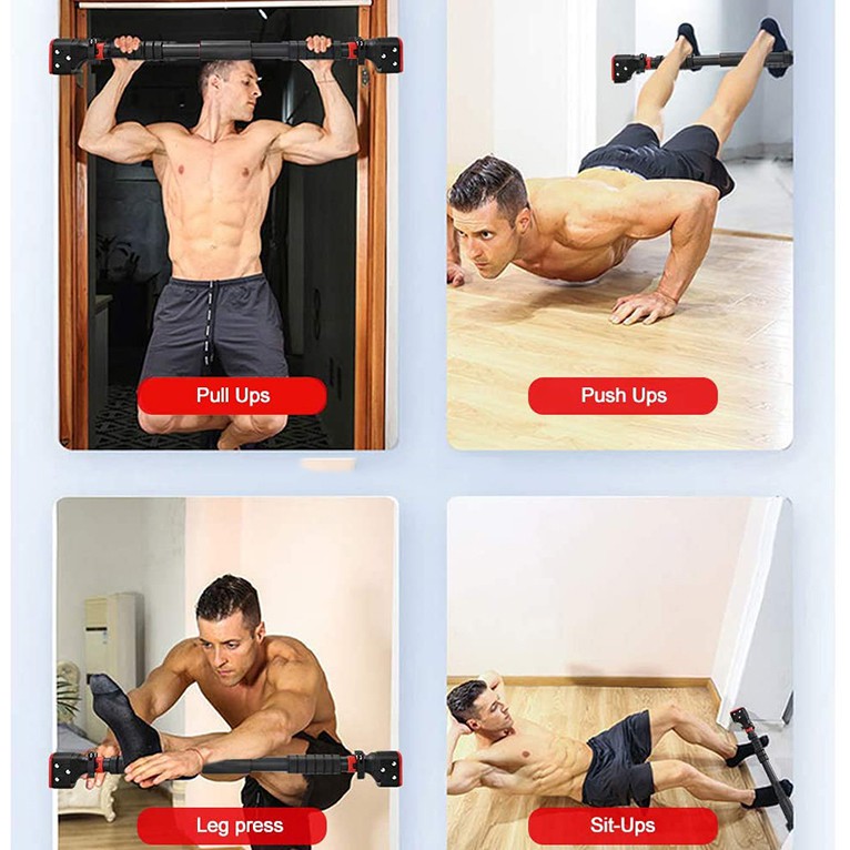 Xà Đơn Treo Tường Gắn Cửa Đa Năng Độ Dài Tùy Chỉnh Giúp Bạn Tập Gym, Tập Cơ Bụng, Cơ Vai, Cơ Xô 60-120Cm - Chính Hãng miDoctor