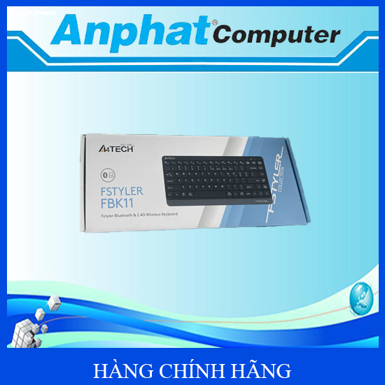 Bàn phím Bluetooth FBK11 A4Tech (Xám) - Hàng chính hãng