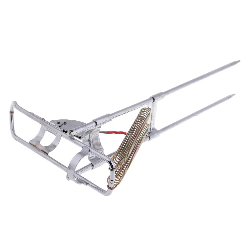 Portable Stainless Steel Practical Double Automatic Spring Fishing Rod Bracket Fishing Pole Holder Stand Rack