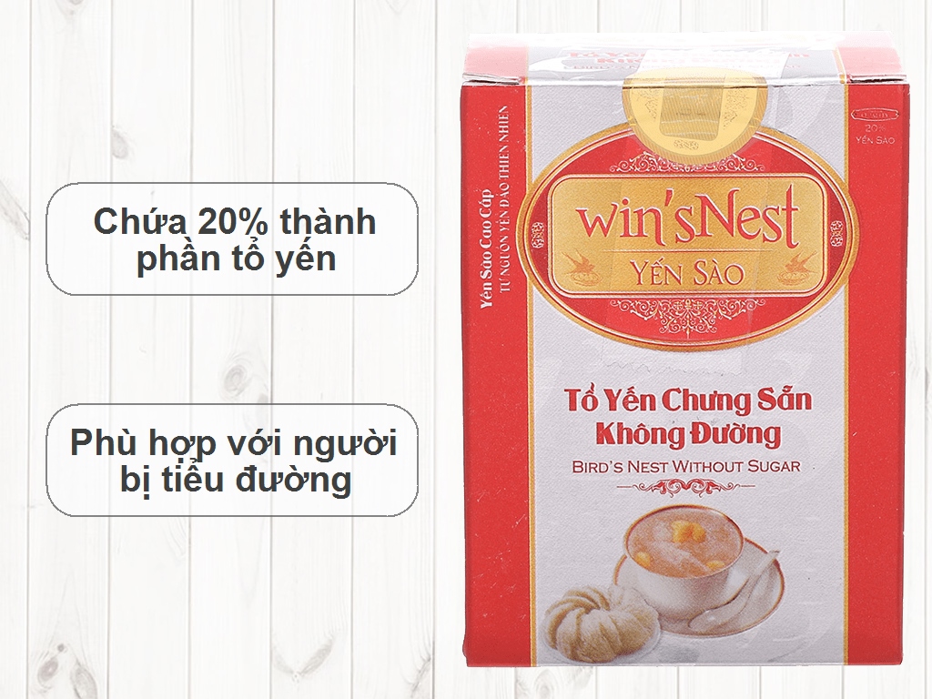 THÙNG 72 LỌ YẾN SÀO WIN'SNEST TỔ YẾN CHƯNG SẴN KHÔNG ĐƯỜNG 20% (70ML/LỌ)