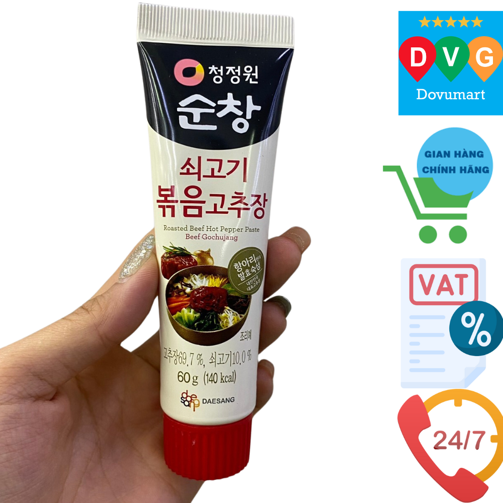 Tương Ớt Làm Cơm Trộn Daesang Hàn Quốc Tuýp 60G / 대상) 쇠고기볶음고추장 60G