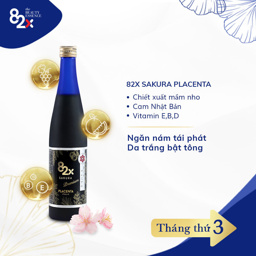 Bộ 3 "BẢO BỐI" NGỪA NAM Của Mẹ Sau Sinh, Combo 3 Chai: Sakura Placenta + Placenta + Sakura Placenta