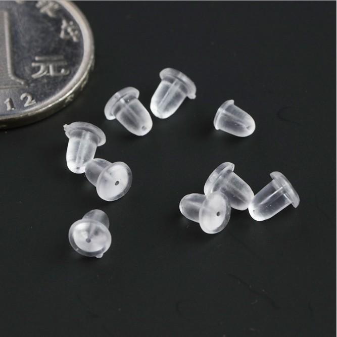KHO-HN * Hạt silicone chốt khuyên tai, trầm cài, DIY