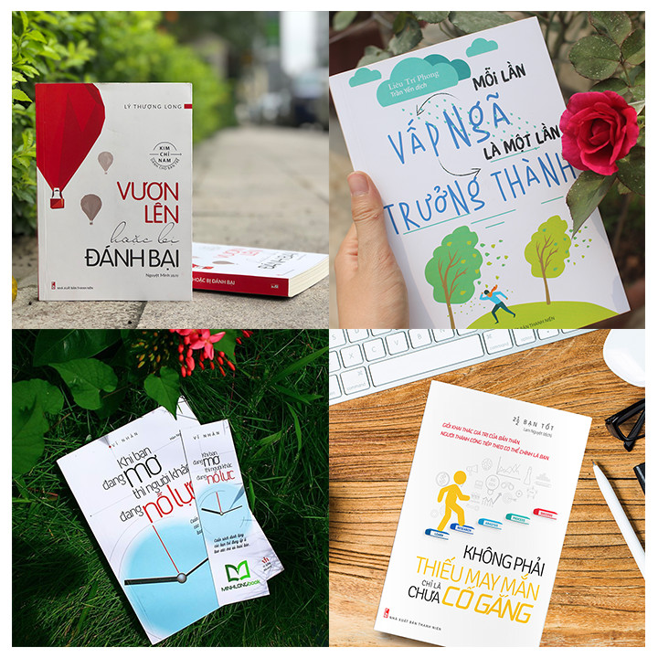 Bookset Sách: Vươn Lên Để Tiến Đến Thành Công ( Đang Mơ + Vấp Ngã + Đánh Bại + Không Phải Thiếu May Mắn )