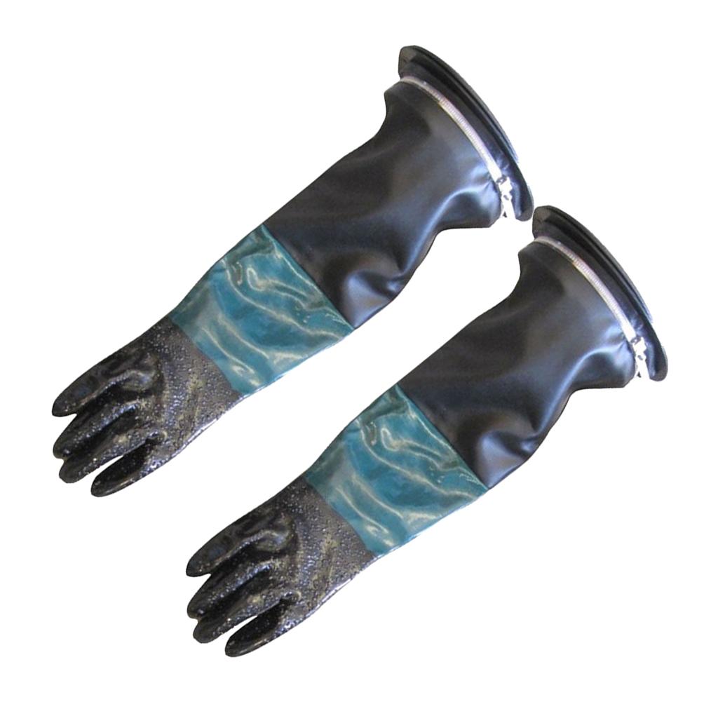 Pair Of Gloves Heavy Duty 210mm Glove Holder & Clamp For Sand Blast Cabinet