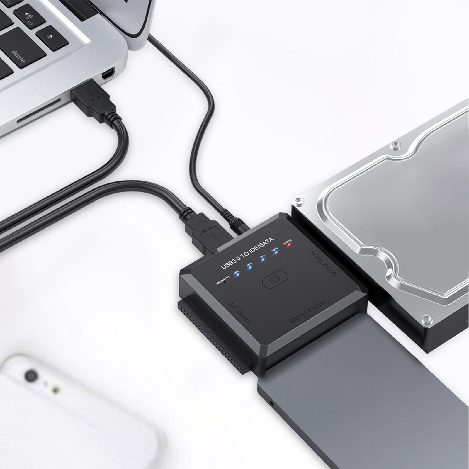 5Gbps USB3.0 to IDE/ Converter EU Adapter for 2.5 3.5inch HDD/SSD/IDE