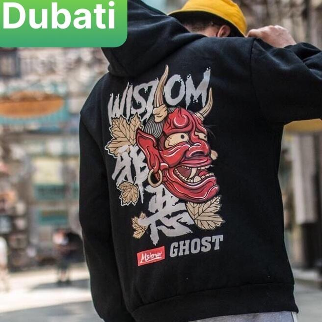 ÁO NỈ IN HÌNH MẶT QUỶ ĐỎ ĐẦU SỪNG SIÊU NÉT, ÁO HOODIE NAM NỮ FROM RỘNG CHẤT MỊN- DUBATI FASHION