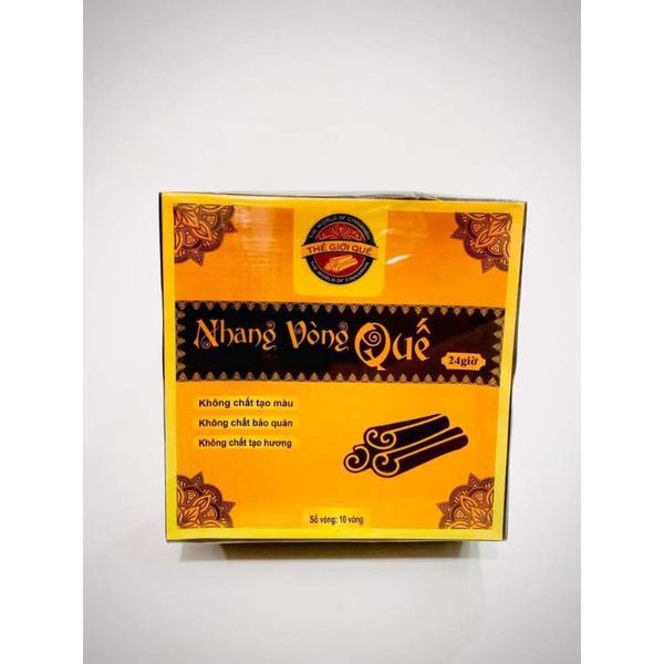 NHANG VÒNG QUẾ /HỘP 10 VÒNG MỖI VÒNG CHÁY 24GIO/THƠM DỊU NHẸ/ ÍT KHÓI/HUONG QUẾ AN TOÀN
