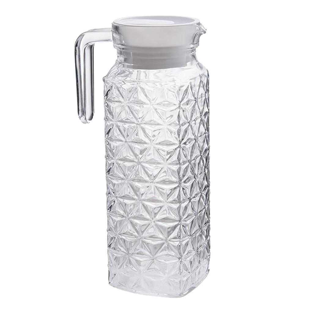 2 Pcs Clear Water Pitcher Juice Ice Tea Beverage Jar Jugs for Bar Cafe